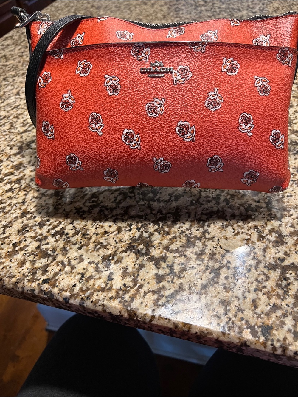 Coach Red Floral Crossbody Bag